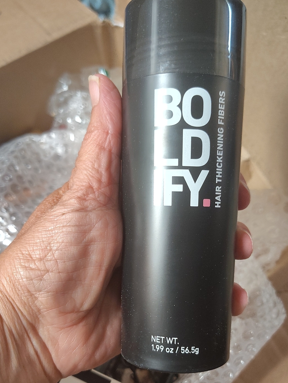 Boldify Hair Thickening Fibers Spray — Black